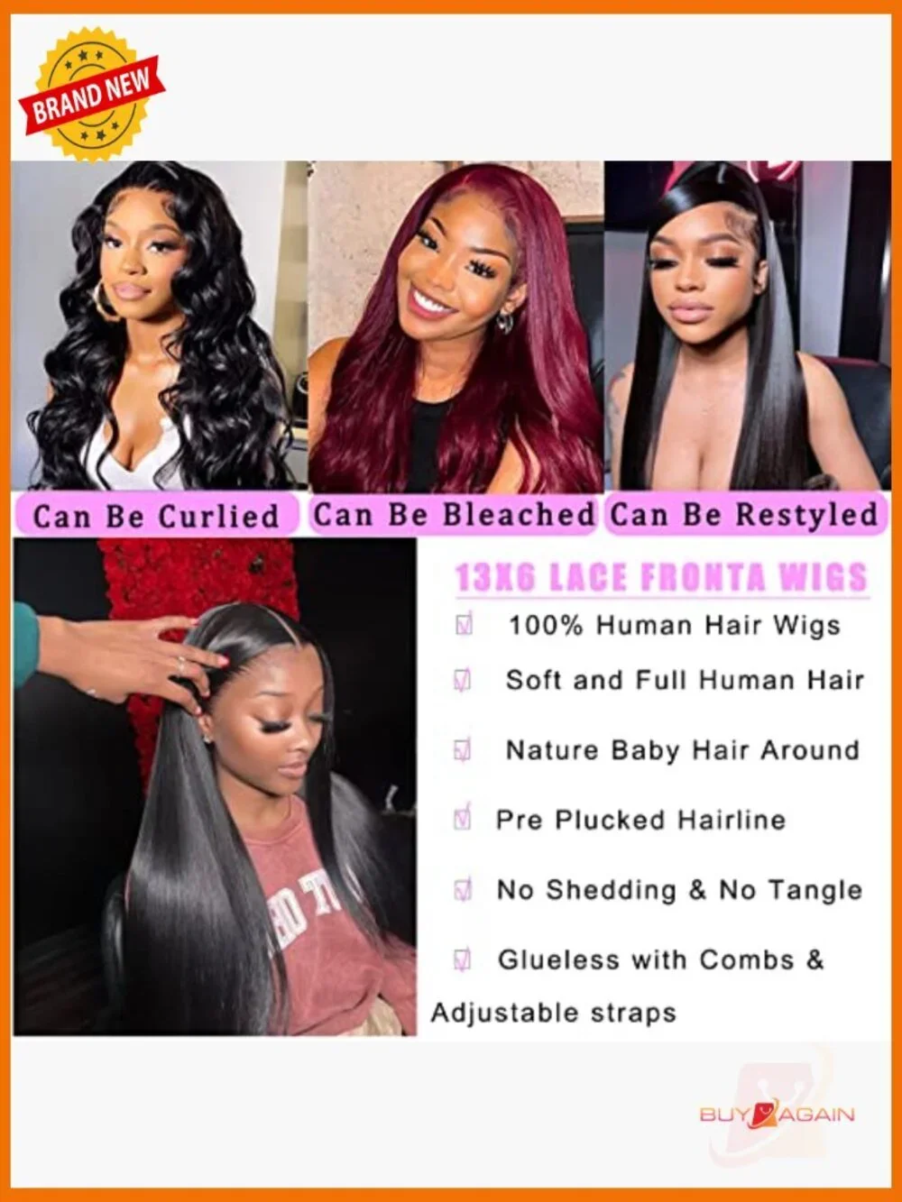 13x6 HD Transparent Lace Front Wig Straight Human Hair 180 Density 28 inch Pre